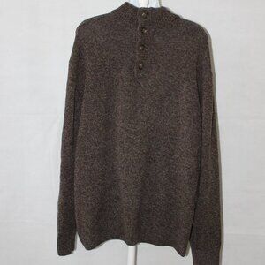 Enzo Mantovani Men's Brown 100% Wool Pull Over Long Sleeve Sweater Size XL